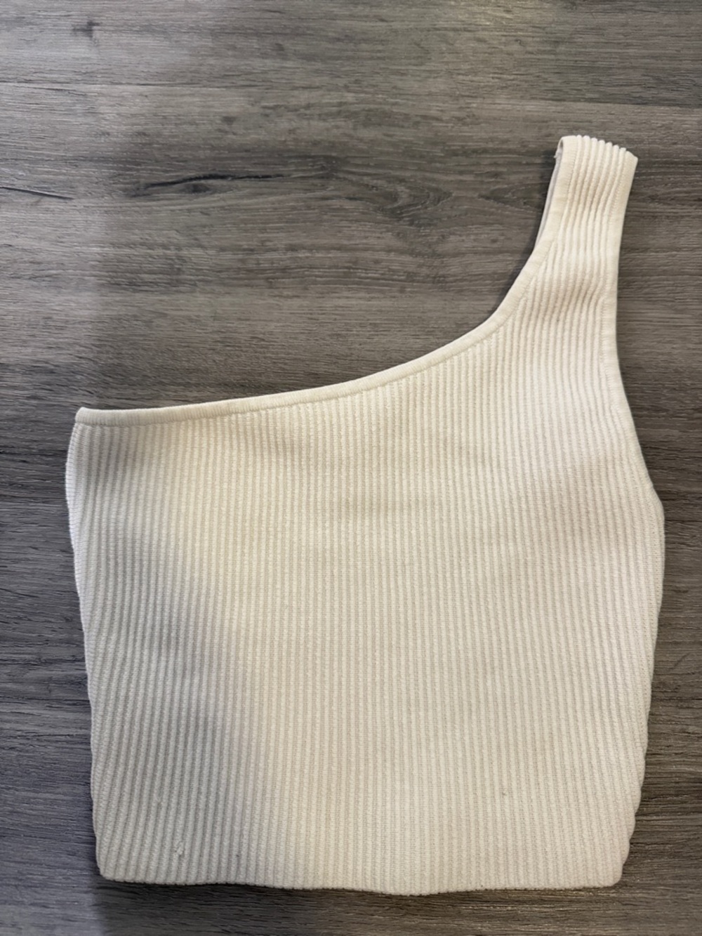 One-Shoulder Ribbed Crop